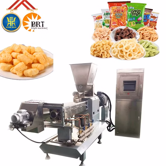 Maize Puffing Machine Popcorn Ball Rings Curls Cheese Puff Processing Line